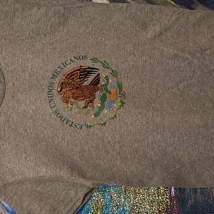 Gray T-Shirt with Mexican Emblem